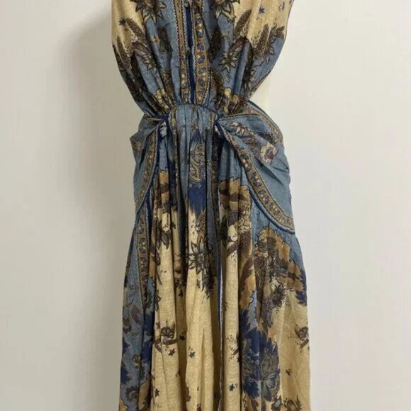 NW0T ！Zimmermann Ascension open-back printed cotton-voile halterneck maxi dress - Picture 8 of 14